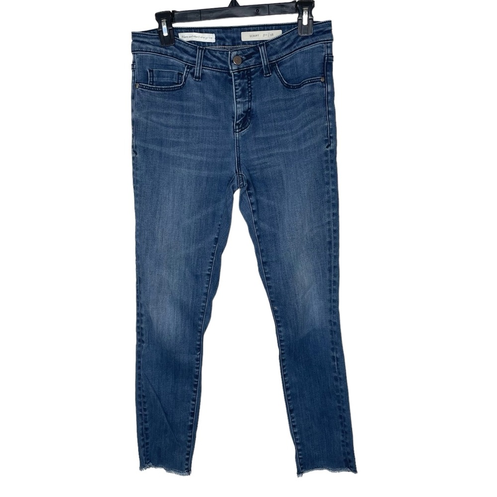 Anthropologie‎ Pilcro Blue Wash Script Skinny Jean in Size 28